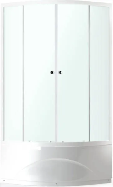 Уголок душевой Domani-Spa  800х800х1950 Fit 88 high G 38944, прозр. стекло, слив. компл., экран, каркас, БЕЗ поддона