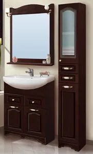 Шкаф зеркальный Классика 600 с подсветкой (венге) Vako [12264]