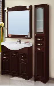 Шкаф зеркальный Классика 800 с подсветкой (венге) Vako [111835]