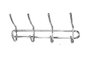 Крючки настенные на планке 4 шт. AE-489 [101163]