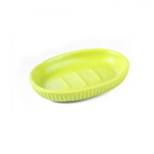 Мыльница Плиссе керамика лайм матовый CE1610JA -SD [12995]