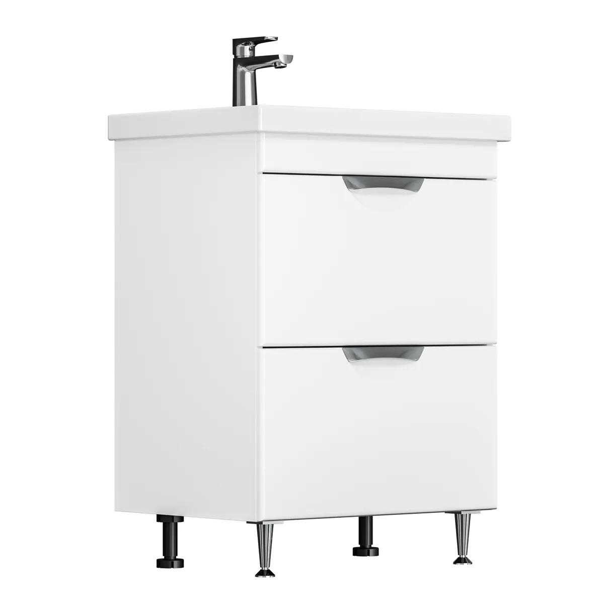 Тумба Аура для умывальника COMO 60 (2 ящика) GRADEONIKA