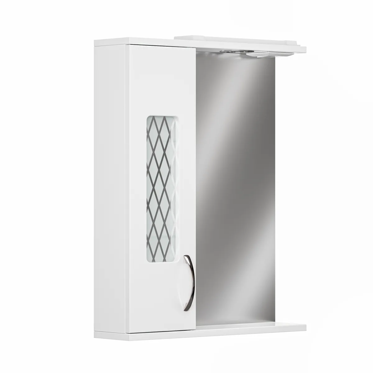 Шкаф зеркальный Артемида 550 с подсветкой, лев. GRADEONIKA