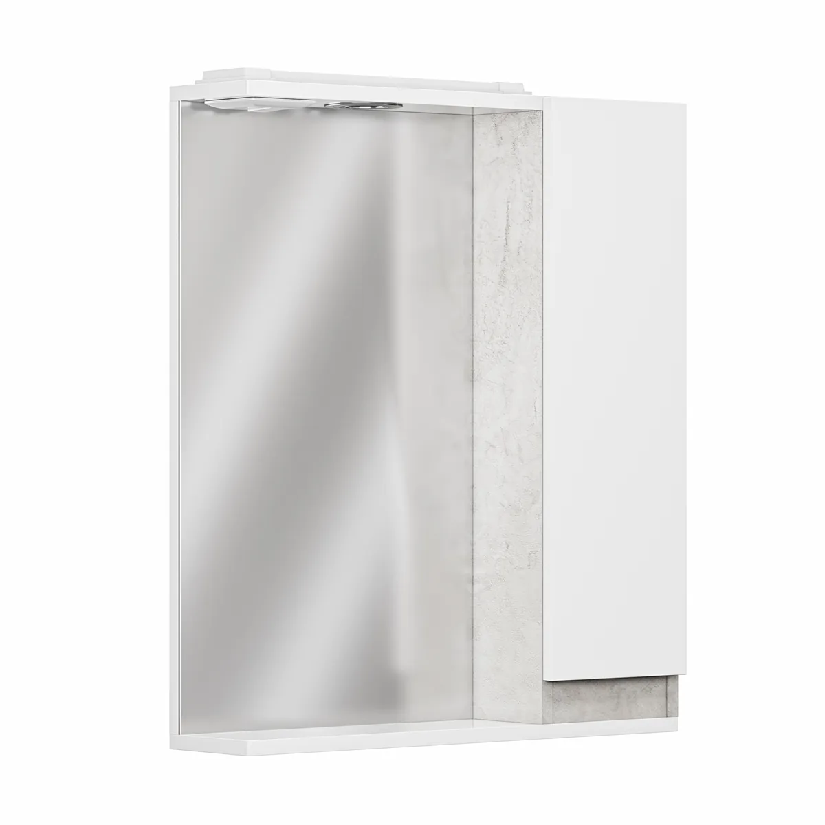 Шкаф зеркальный Кассандра 600 с подсветкой, прав. (слейт) GRADEONIKA