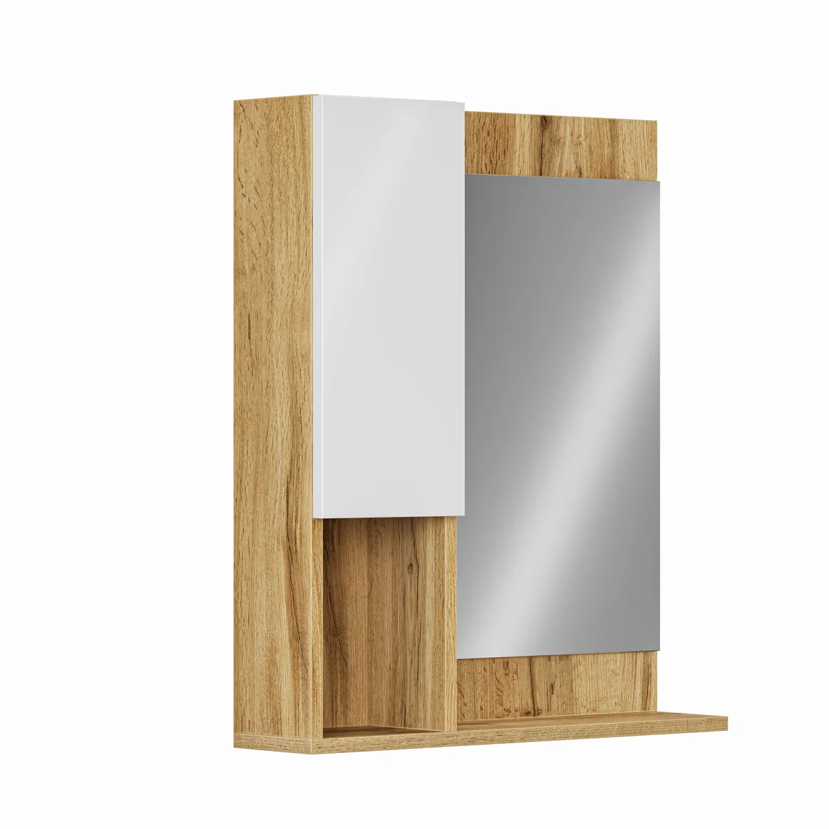 Шкаф зеркальный Феникс 600 дуб вотан GRADEONIKA