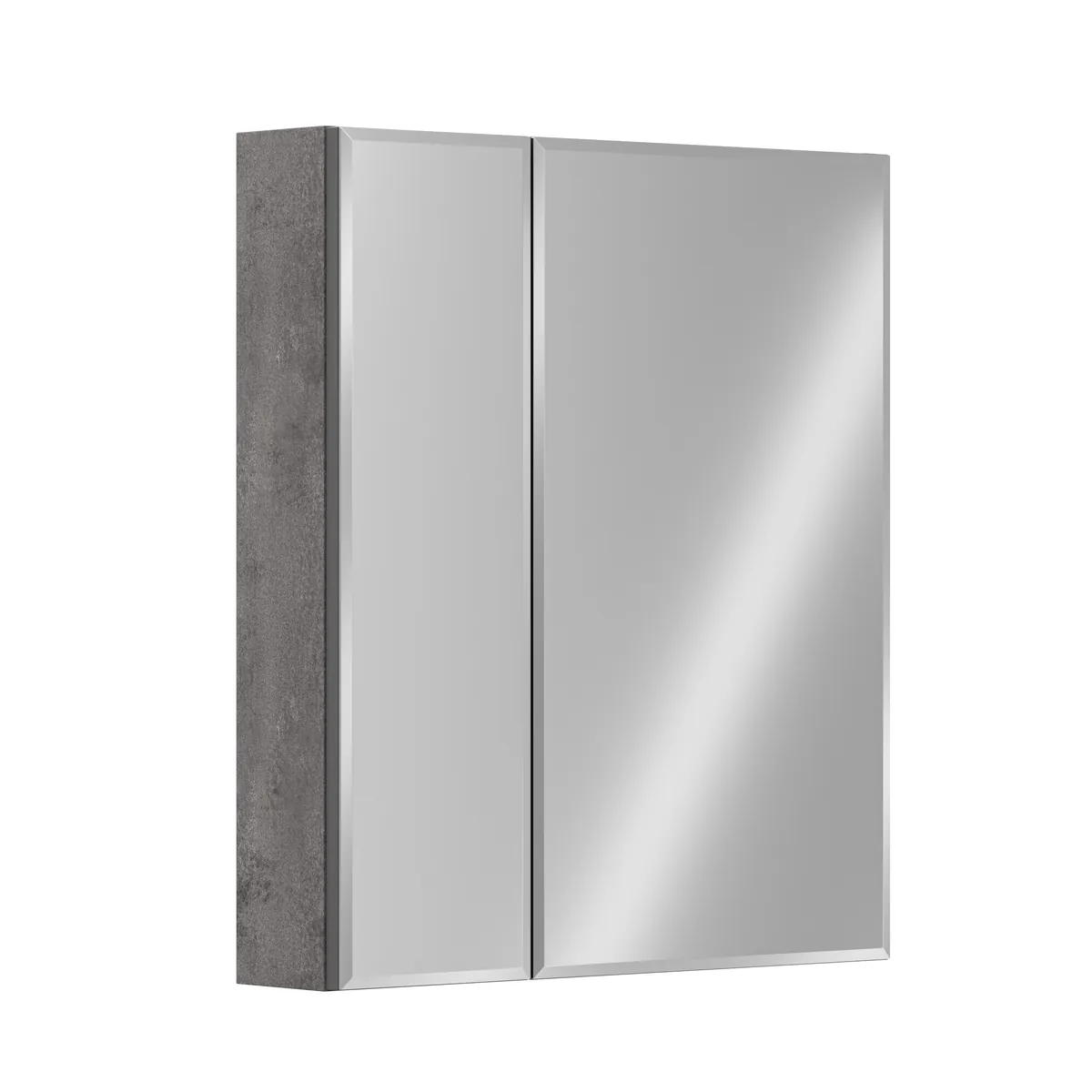 Шкаф зеркальный Пегас 600 бетон темный GRADEONIKA