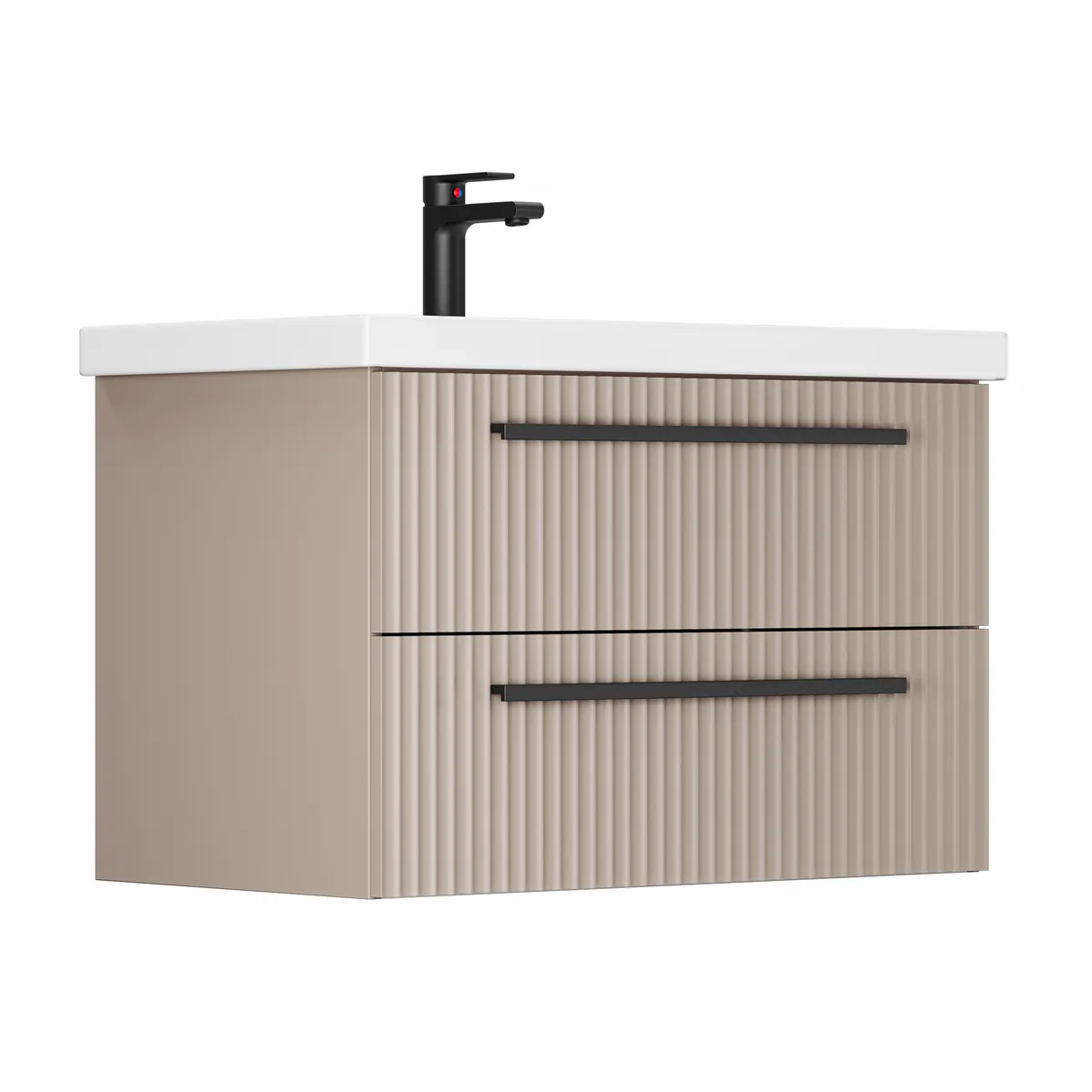 Тумба Пандора для умывальника COMO 80 тортора 2 ящика подвесная GRADEONIKA