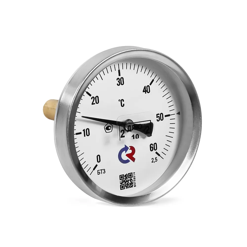 Термометр БТ-31 D 63 с осевым подключением, G1/2, L= 64, 0...120 (класс точности 2,5) (Росма)