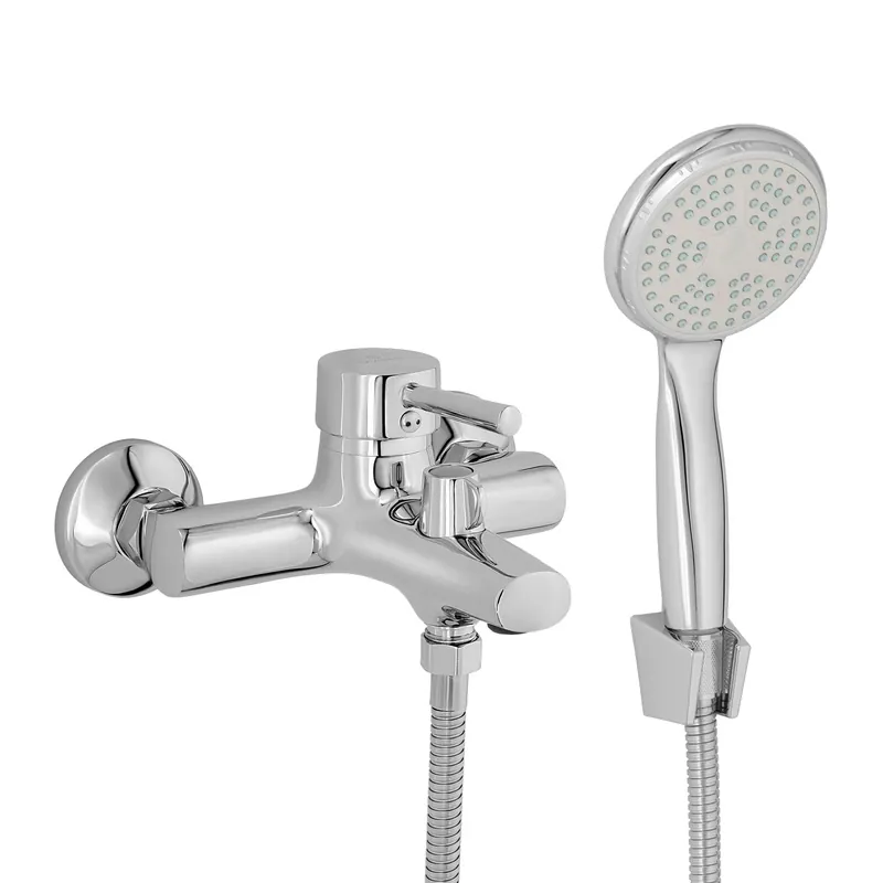 Смеситель для ванны шаровой, штоковый дивертор, короткий излив, Славен СЛ-ОД-Д30