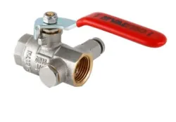 Кран шаровой с дренажем и воздухоотводчиком Ду 20 вн.-вн. ручка VT.245