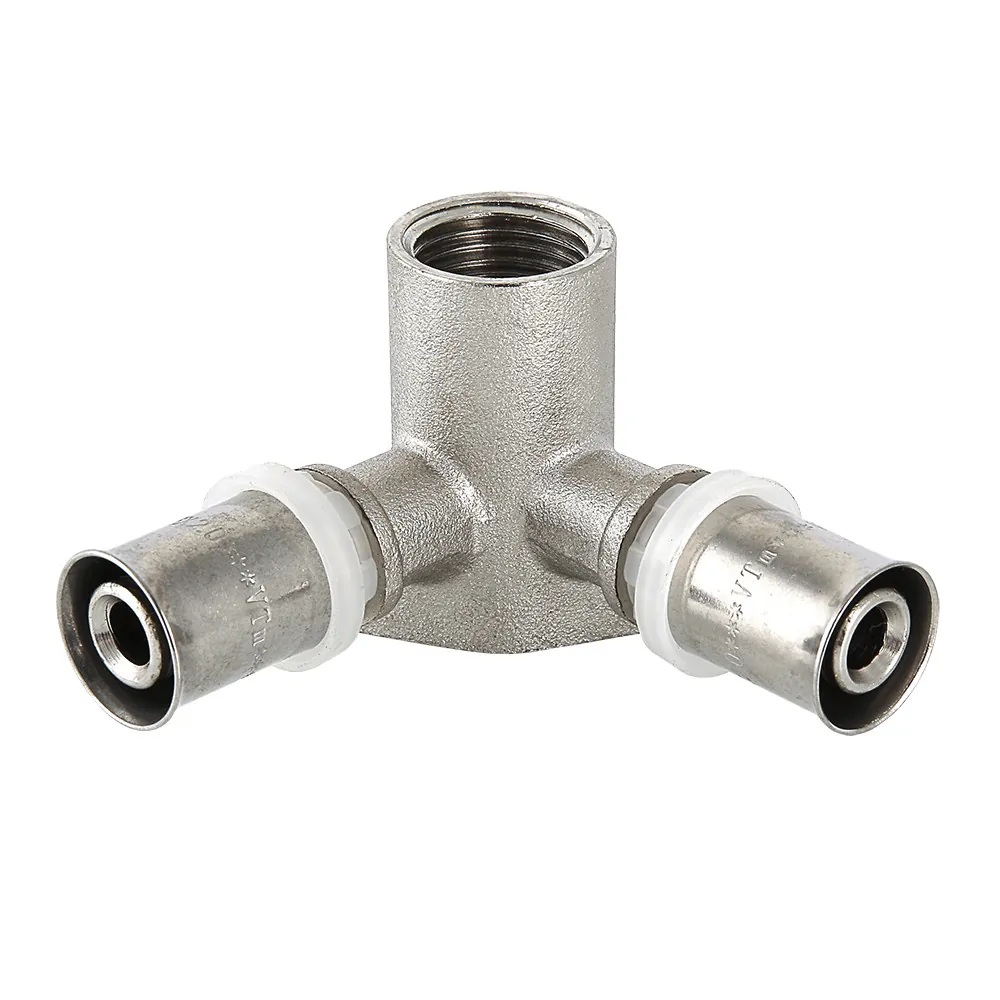 Водорозетка с двумя выходами D 20х1/2 пресс VTm.234