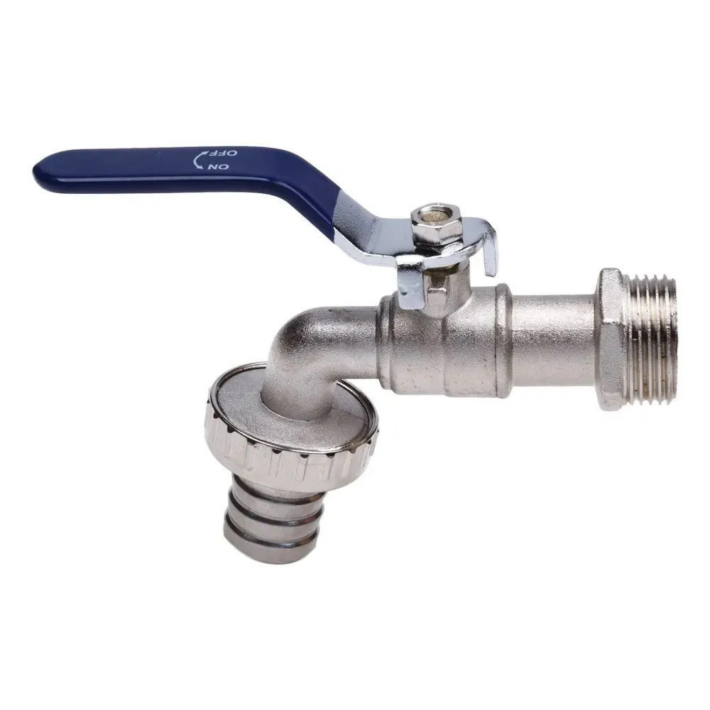 Кран водоразборный со штуцером Ду 20 ручка никель Valfex VF.435.NR.034