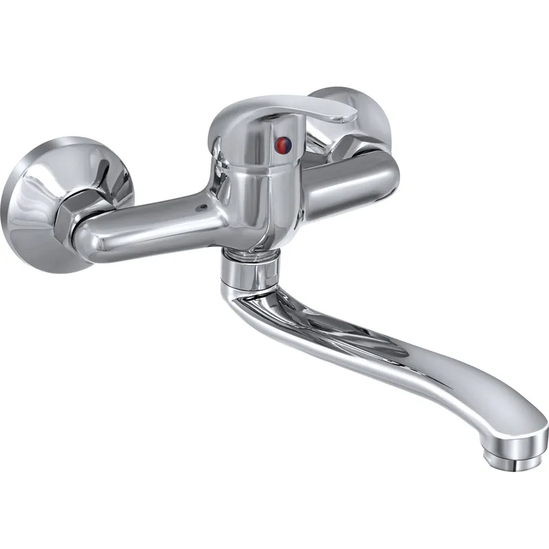 Смеситель для мойки настенный шаровой, излив 22 см, Славен ПРОРАБ СЛ-ОД-П24