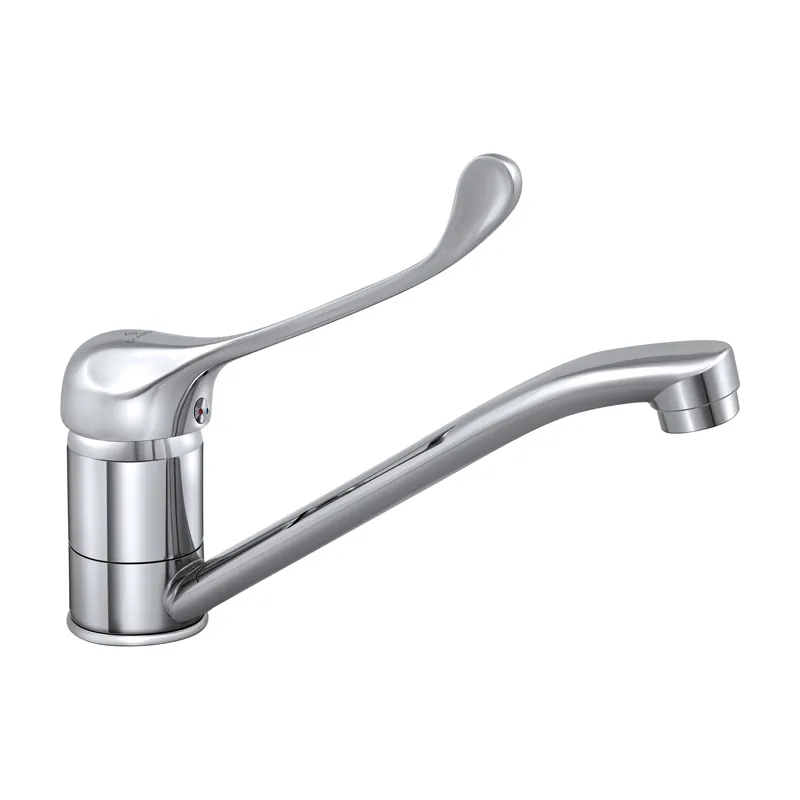 Смеситель хирургический для мойки, на гайке, длинный излив, Славен СЛ-ОД-Х81