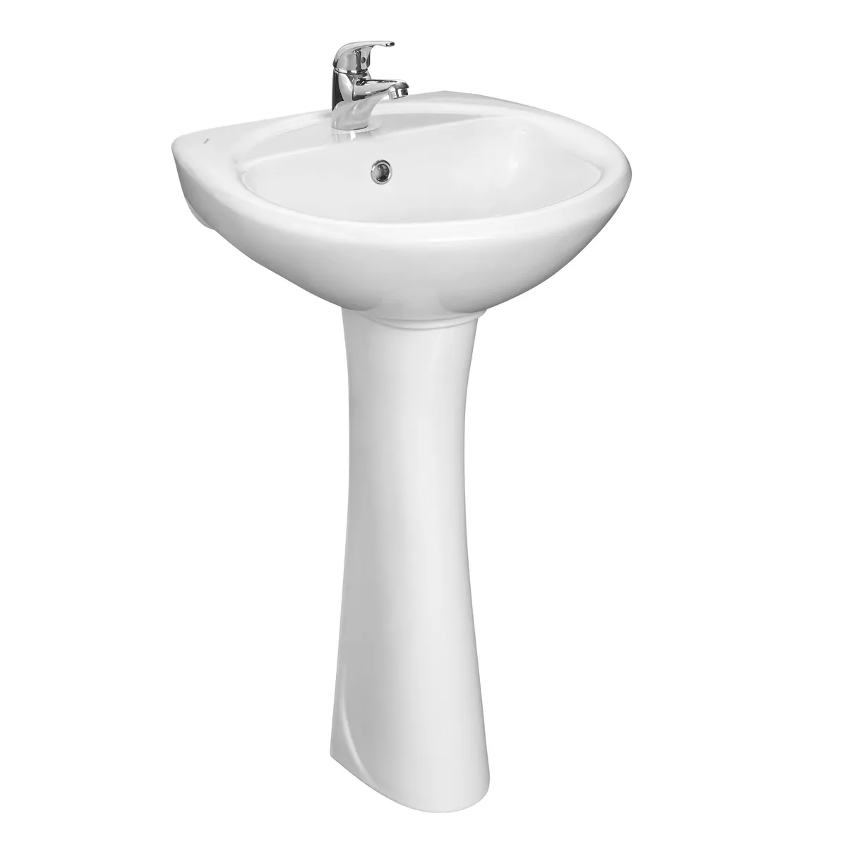 Умывальник с пьедесталом Santeri Соната (540x485x870 мм, белый, с переливом)