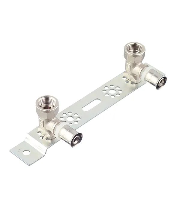 Пресс-водорозетка двойная на планке D 16х1/2 VTm.224