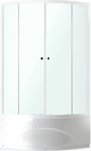 Уголок душевой Domani-Spa  800х800х1950 Fit 88 high G 38944, прозр. стекло, слив. компл., экран, каркас, БЕЗ поддона thumbnail