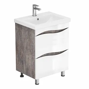 Тумба Афродита для умывальника  COMO 60 (2 ящика) цемент GRADEONIKA thumbnail