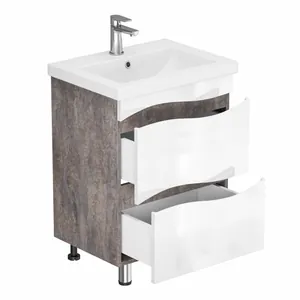 Тумба Афродита для умывальника  COMO 60 (2 ящика) цемент GRADEONIKA thumbnail