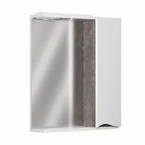 Шкаф зеркальный Афродита 60 с подсветкой цемент, правый GRADEONIKA thumbnail