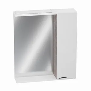 Шкаф зеркальный Афродита 60 с подсветкой цемент, правый GRADEONIKA thumbnail