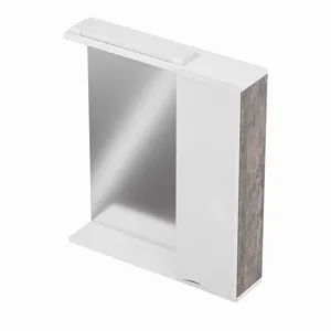 Шкаф зеркальный Афродита 60 с подсветкой цемент, правый GRADEONIKA thumbnail