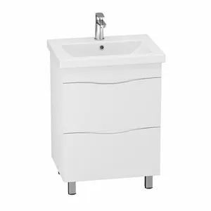 Тумба Океан для умывальника СОМO 60 белая, 2 ящ., с  шар. нап. 350 мм с доводчиком GRADEONIKA thumbnail