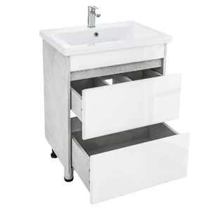 Тумба Зефир для умывальника COMO 60 2 ящ. слейт GRADEONIKA thumbnail