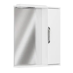 Шкаф зеркальный Аура 600 с подсветкой, прав. GRADEONIKA