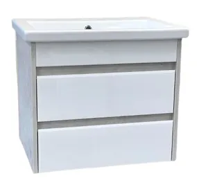 Тумба Зефир для умывальника COMO 60 2 ящ. слейт подвесная GRADEONIKA thumbnail