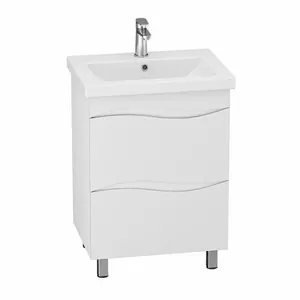 Тумба Афродита для умывальника  COMO 60 (2 ящика) белая GRADEONIKA thumbnail