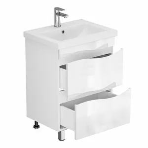 Тумба Афродита для умывальника  COMO 60 (2 ящика) белая GRADEONIKA thumbnail