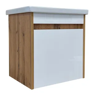 Тумба Гармония для умывальника COMO 50 подвесная с шар. нап., с довод. Evo Gloss/дуб вотан GRADEONIKA thumbnail