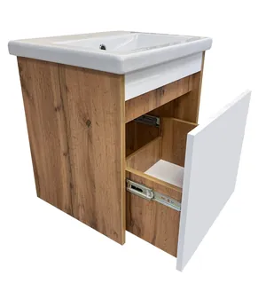 Тумба Гармония для умывальника COMO 50 подвесная с шар. нап., с довод. Evo Gloss/дуб вотан GRADEONIKA thumbnail