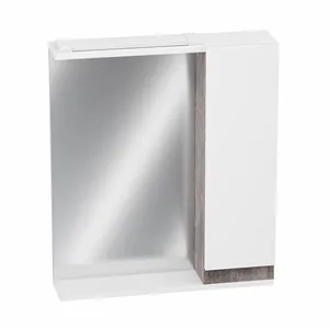 Шкаф зеркальный Кассандра 600 с подсветкой, прав. (цемент) GRADEONIKA thumbnail