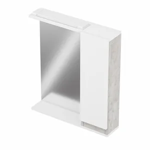 Шкаф зеркальный Кассандра 600 с подсветкой, прав. (слейт) GRADEONIKA thumbnail