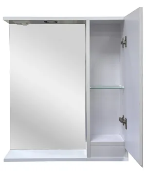 Шкаф зеркальный Зефир 600 с подсветкой, белый, прав. GRADEONIKA thumbnail