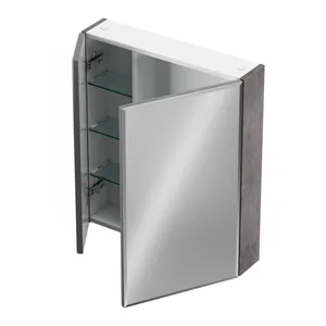 Шкаф зеркальный Пегас 600 бетон темный GRADEONIKA thumbnail