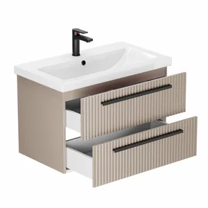 Тумба Пандора для умывальника COMO 80 тортора 2 ящика подвесная GRADEONIKA thumbnail