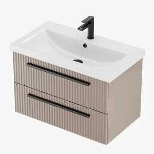 Тумба Пандора для умывальника COMO 80 тортора 2 ящика подвесная GRADEONIKA thumbnail