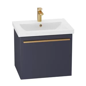 Тумба Калипсо для умывальника COMO 60 черника скрытый ящик подвесная GRADEONIKA thumbnail
