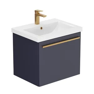 Тумба Калипсо для умывальника COMO 60 черника скрытый ящик подвесная GRADEONIKA thumbnail