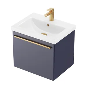 Тумба Калипсо для умывальника COMO 60 черника скрытый ящик подвесная GRADEONIKA thumbnail