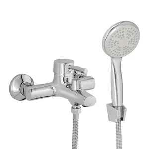 Смеситель для ванны шаровой, штоковый дивертор, короткий излив, Славен СЛ-ОД-Д30