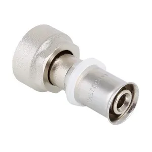 Пресс-соединитель евроконус D 16(2.0)x3/4 для металлополимерной трубы VTc.712