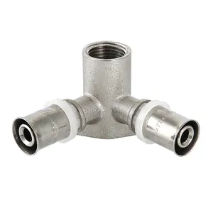 Водорозетка с двумя выходами D 20х1/2 пресс VTm.234