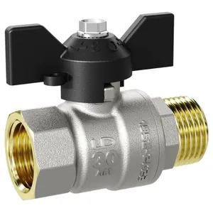 Кран шаровой Ду 15 ВН.-НАР. бабочка LD Pride 47.15.В-Н.Б