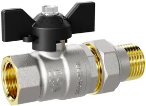 Кран шаровой СО СГОНОМ Ду 15 вн.-нар. бабочка LD Pride 47.15.В-ГШ.Б