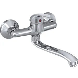 Смеситель для мойки настенный шаровой, излив 22 см, Славен ПРОРАБ СЛ-ОД-П24