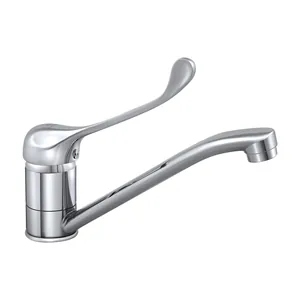 Смеситель хирургический для мойки, на гайке, длинный излив, Славен СЛ-ОД-Х81